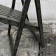 Black wooden folding chair