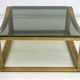 Table basse en laiton de style italien moderne du milieu du siècle, Luciano Frigerio, 1970
