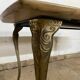 Table basse marbre base laiton vintage 1950