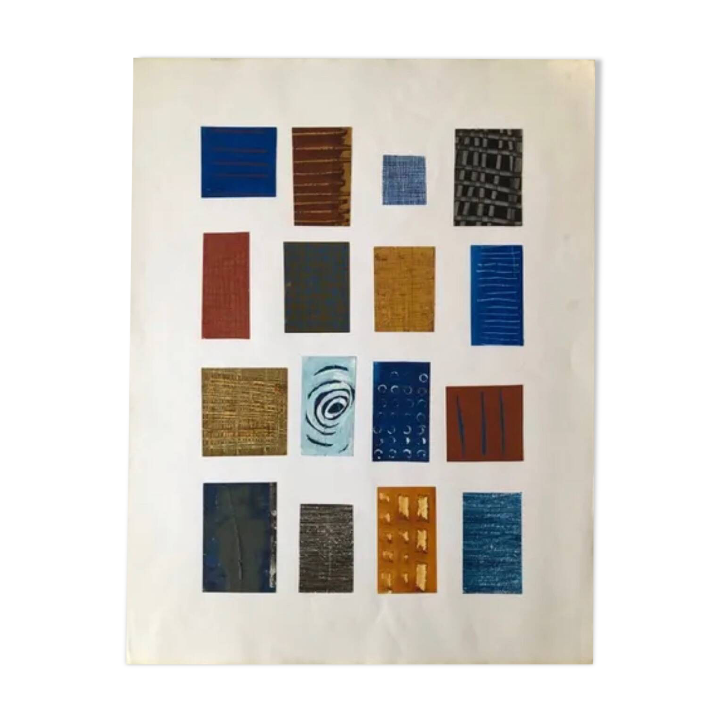 Gouache paper collage