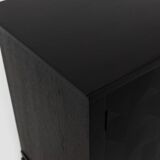 Brutalist Oak Craftsmanship Sideboard, 1960s/70s, Germany, Brass Accents