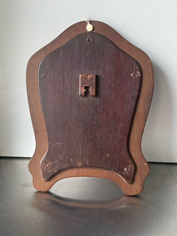 Cadre en bois art nouveau acajou mesures 27,5 cm x 20 cm verre convexe