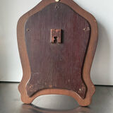 Cadre en bois art nouveau acajou mesures 27,5 cm x 20 cm verre convexe