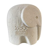 Presse papier sculpture éléphant Marbell Stone art belgium design années 70