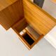 Scandinavian design teak wall unit with entrance door from the 70s