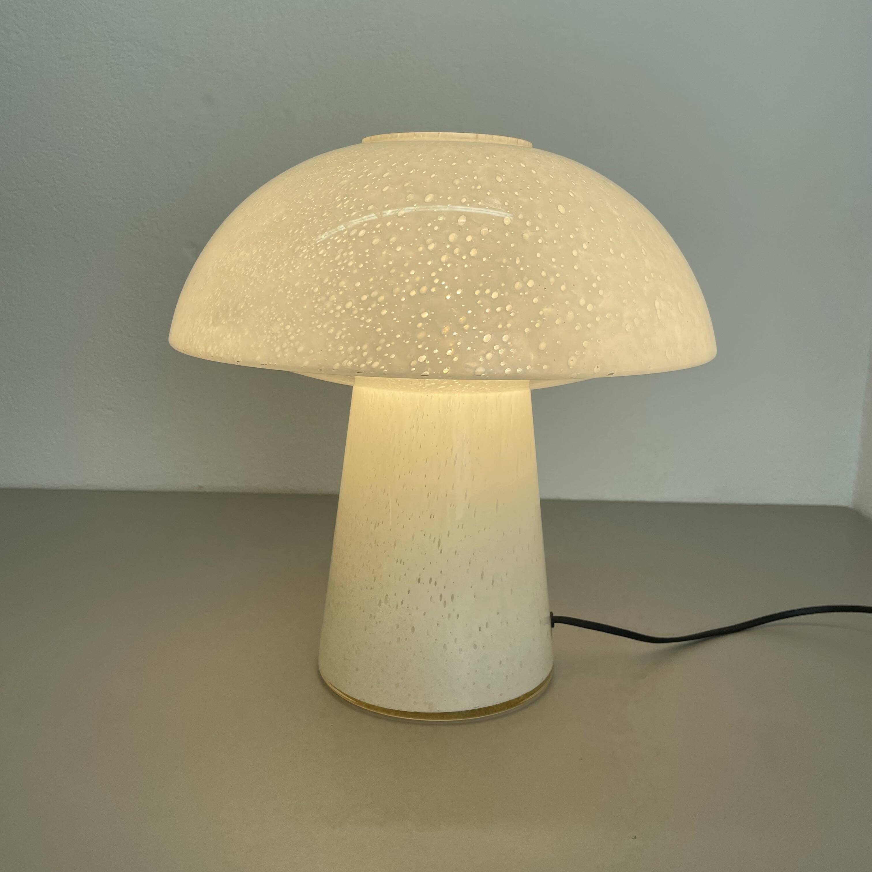 Large 36cm ufo glass table light made by glashütte limburg, germany, 1970s
