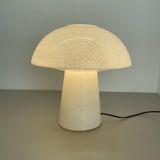 Grande lampe de table en verre ufo de 36 cm fabriquée par glashütte limburg, allemagne, années 1970