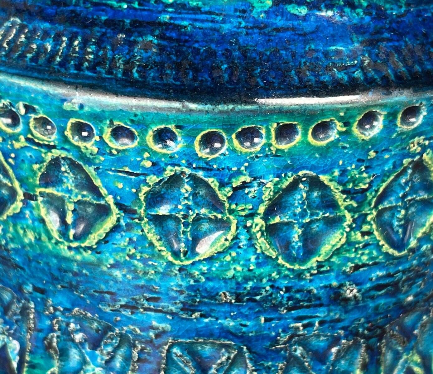 Mid-Century Modern Rimini Blu Pottery Vase by Aldo Londi for Bitossi, Italy, 1960s
