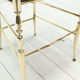 Italian Chiavari brass & blue velvet chair, 1950s