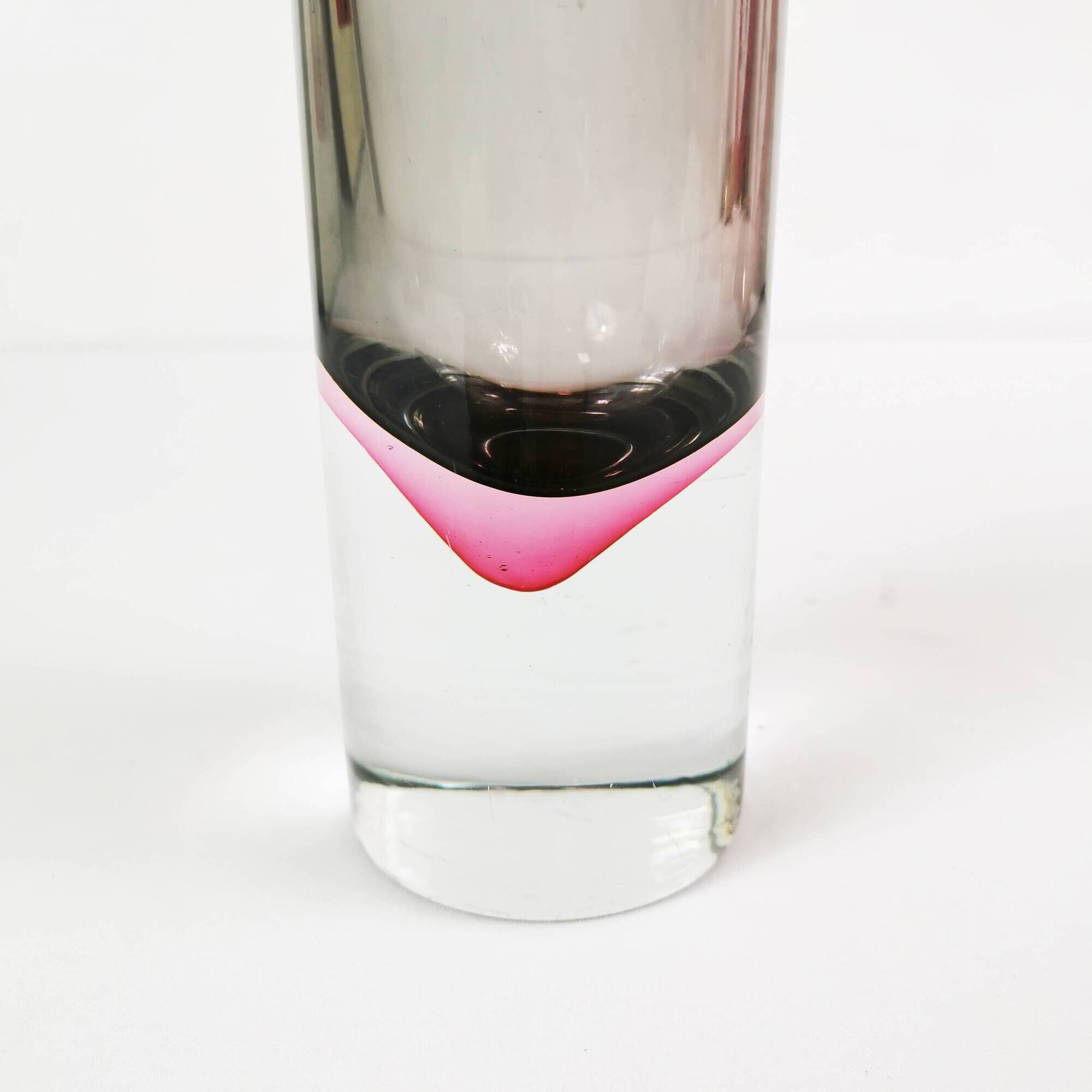 Minimalist glass vase Sommerso, designed by Flavio Poli, Italy, 1960s.