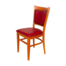 Burgundy cherry studded brasserie chair