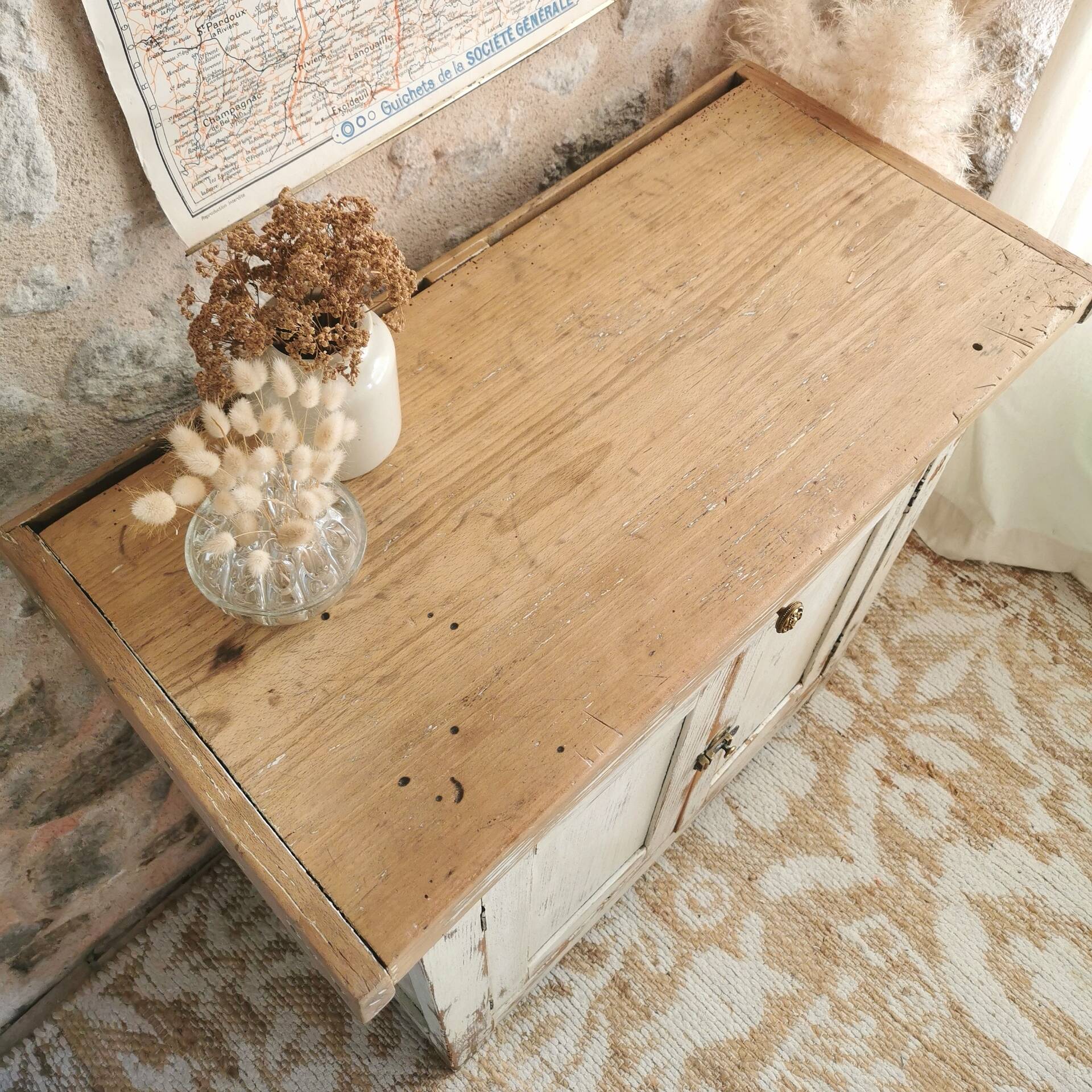 Petit établi, meuble de métier ancien