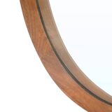 Round mirror with teak frame, 1960s