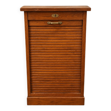 Classic curtain cabinet in solid oak and brass – Office 1900