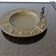 Luxa brass ashtray with zodiac relief and embers killer