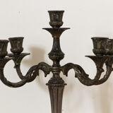 5-burner candlestick in silver bronze