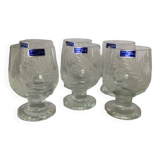 6 verres en cristal de Bayel