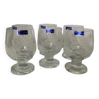 6 Bayel crystal glasses