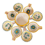 Signed ceramic ashtray set with holder