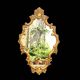 Gold wall mirror – Hollywood Regency style inspired by Louis XV - H70 cm