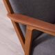 Vintage 60's armchair in teak wood and fabric danish design