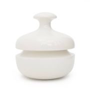White ceramic vase with lid by Enzo Bioli for Il Picchio, 1970s