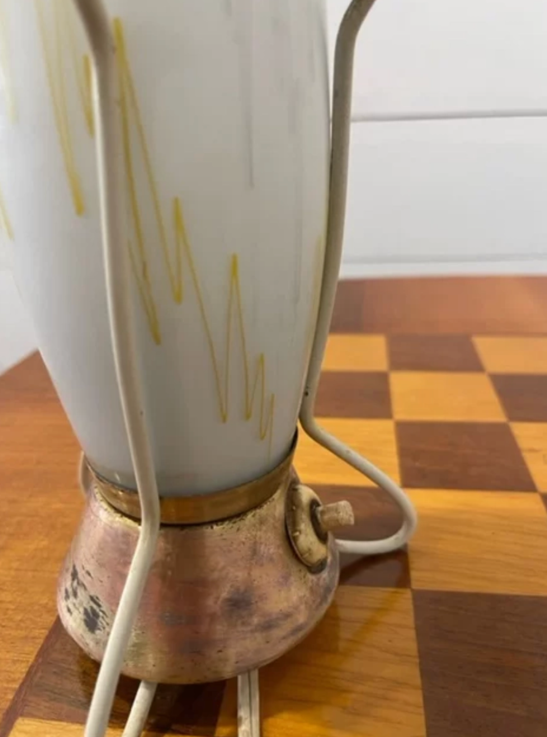 Vintage rocket table lamp space age 1950