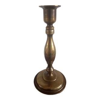 Antique brass candle holder