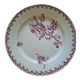 Plat faïencerie girns chardon in red