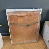Antique mirror with painted wooden frame
