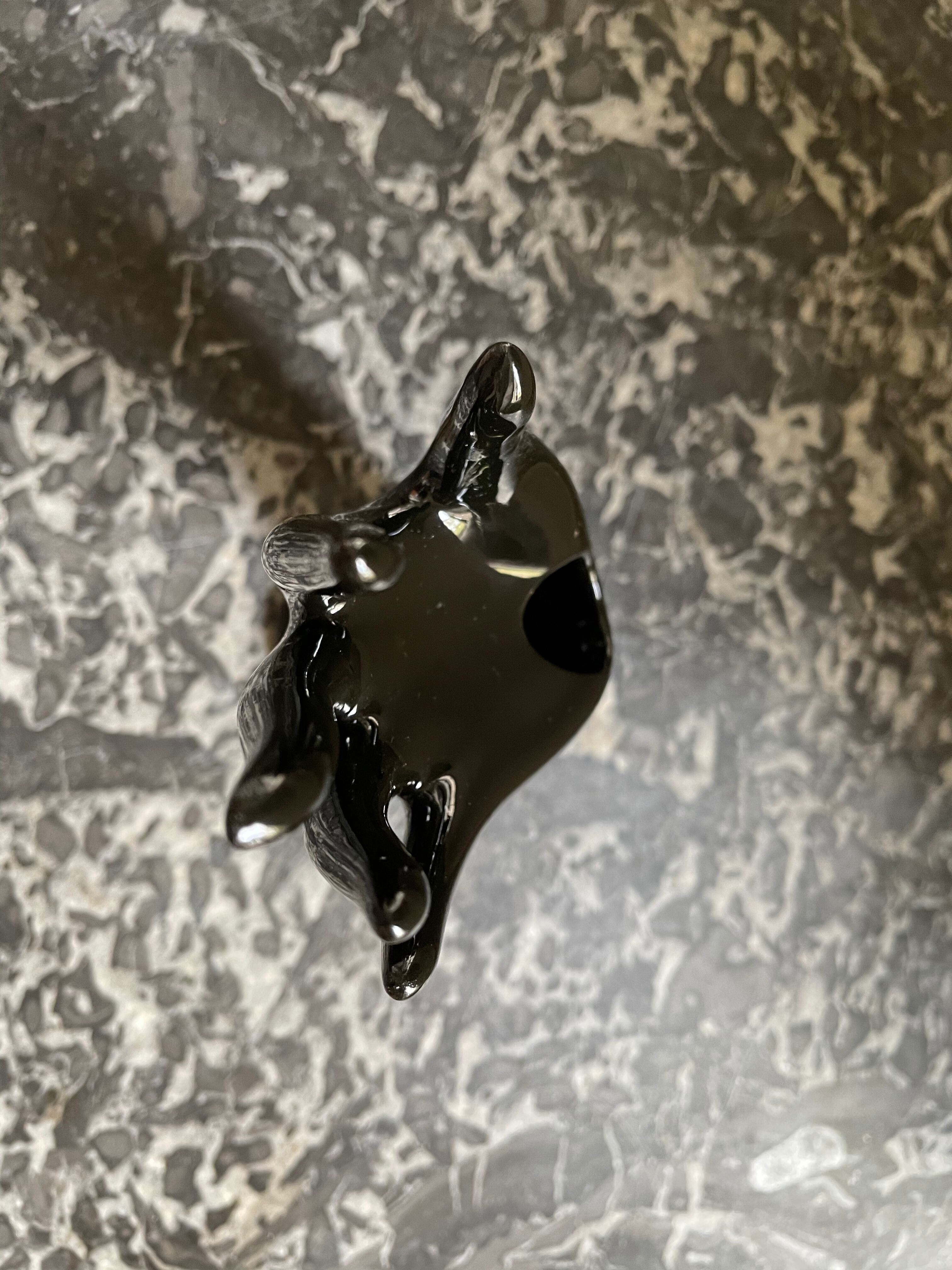 Black ceramic binge hand and cup 1970