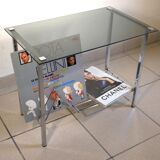 Glass and chrome coffee table 1970