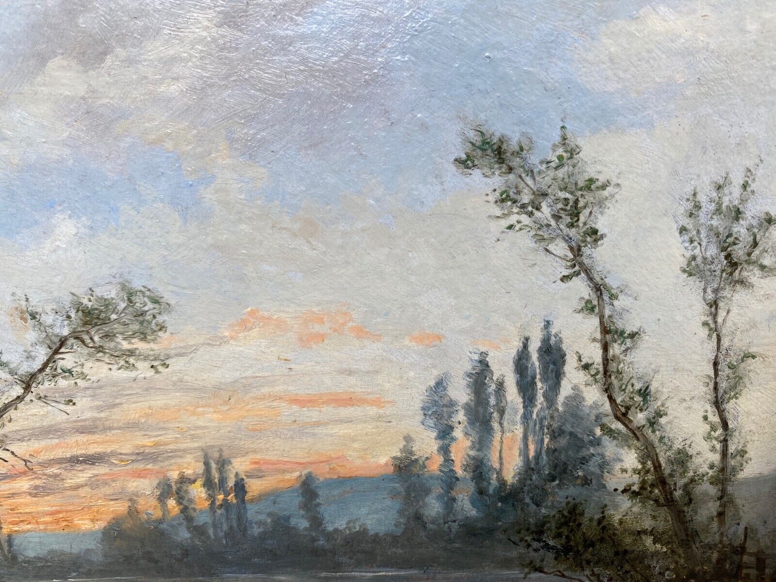 Oil on cardboard riveting nineteenth eugene labitte