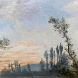 Oil on cardboard riveting nineteenth eugene labitte