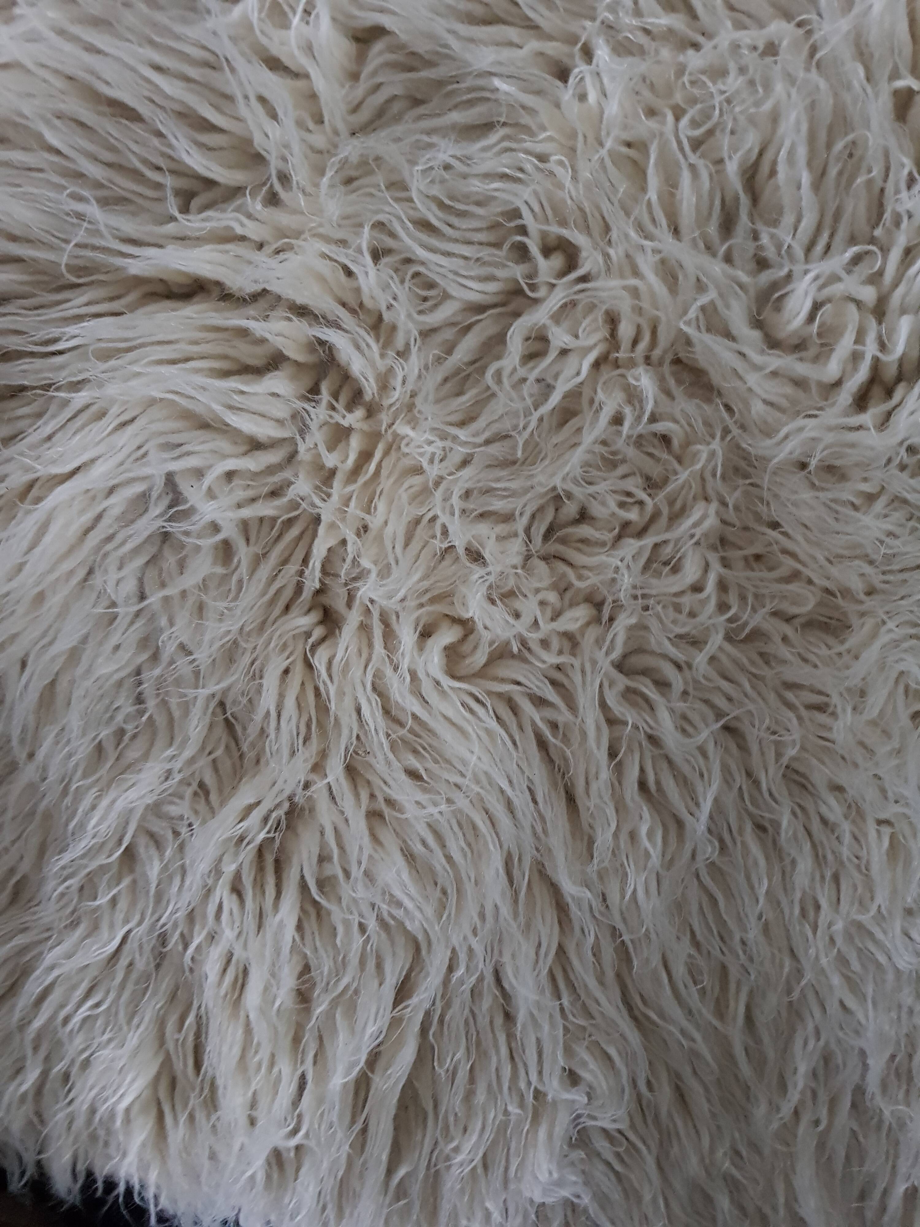 Wool flokati carpet