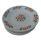 Set of 8 flat earthenware plates