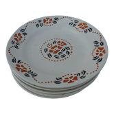 Lot de 8 assiettes plates en faïence