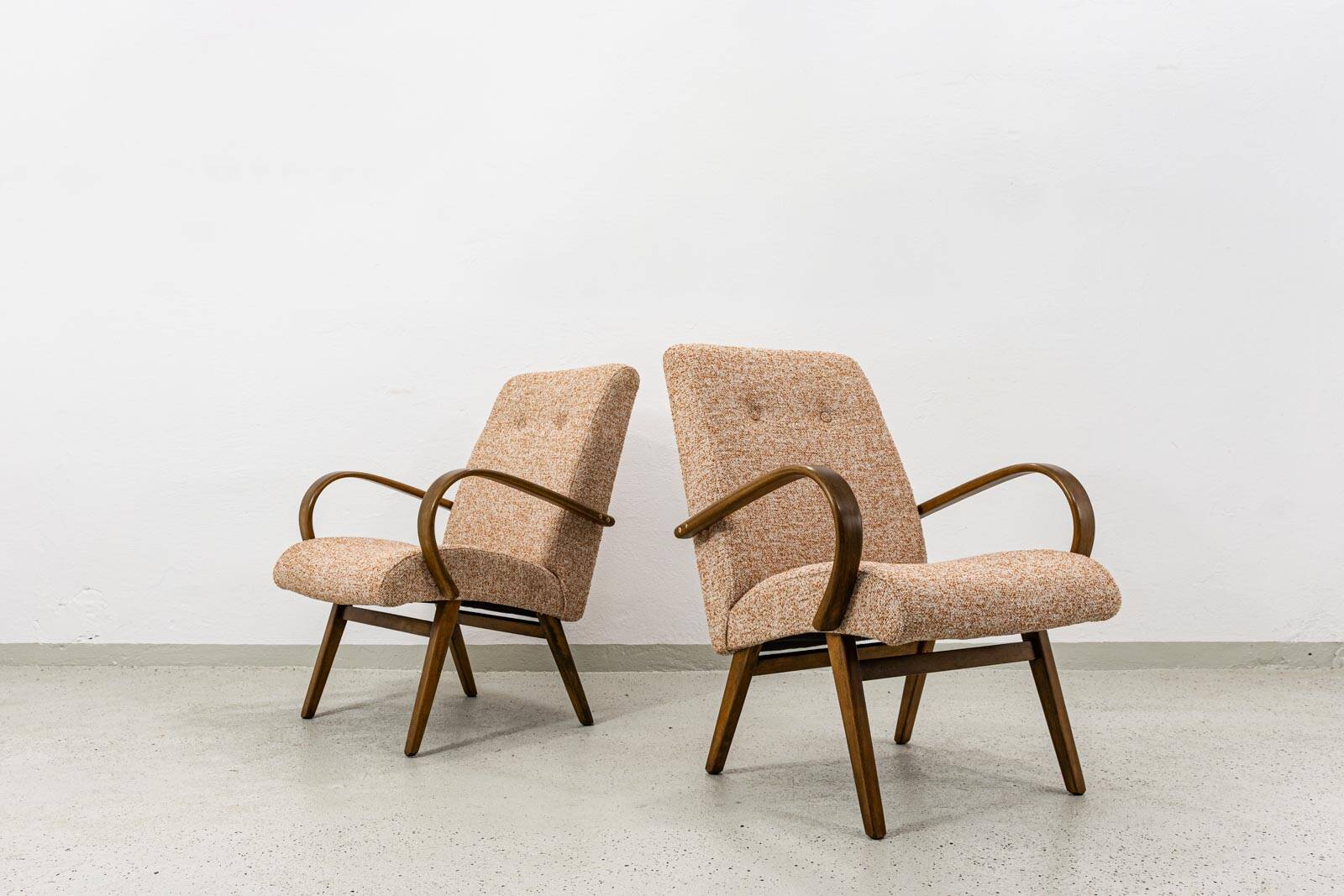 Armchairs type 53 by J. Smidek, Ton, Czechoslovakia, 1960s, set of 2