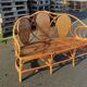 Rattan bench and cannage, vintage