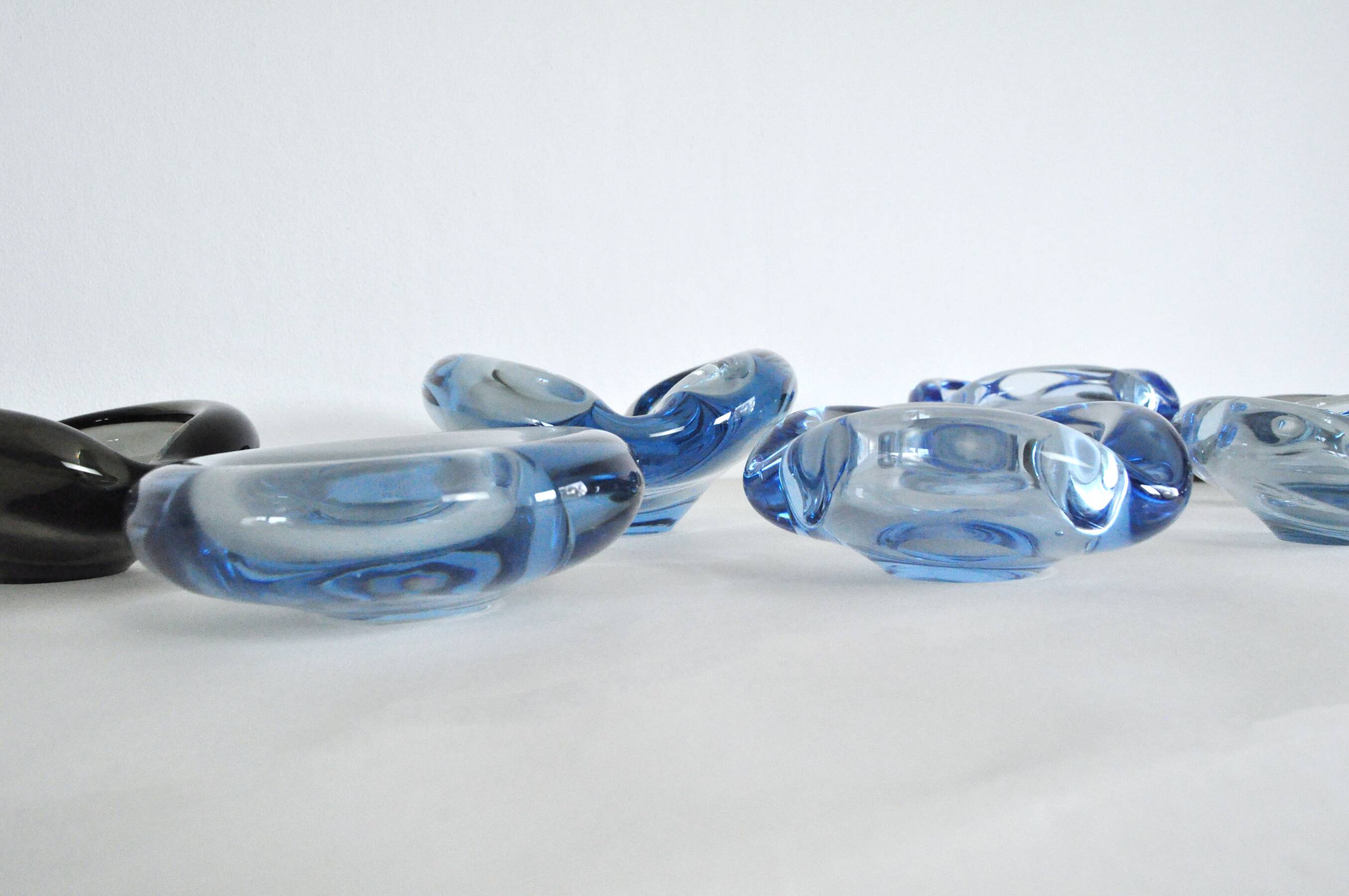 Smaller dishes or ashtrays designed for Holmegaard, 1950s to 1970s