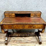 Empire period mahogany stepped desk with curule base circa 1810