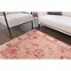 Vintage Turkish Oushak Handmade Wool Cotton Pink Area Rug 115x211