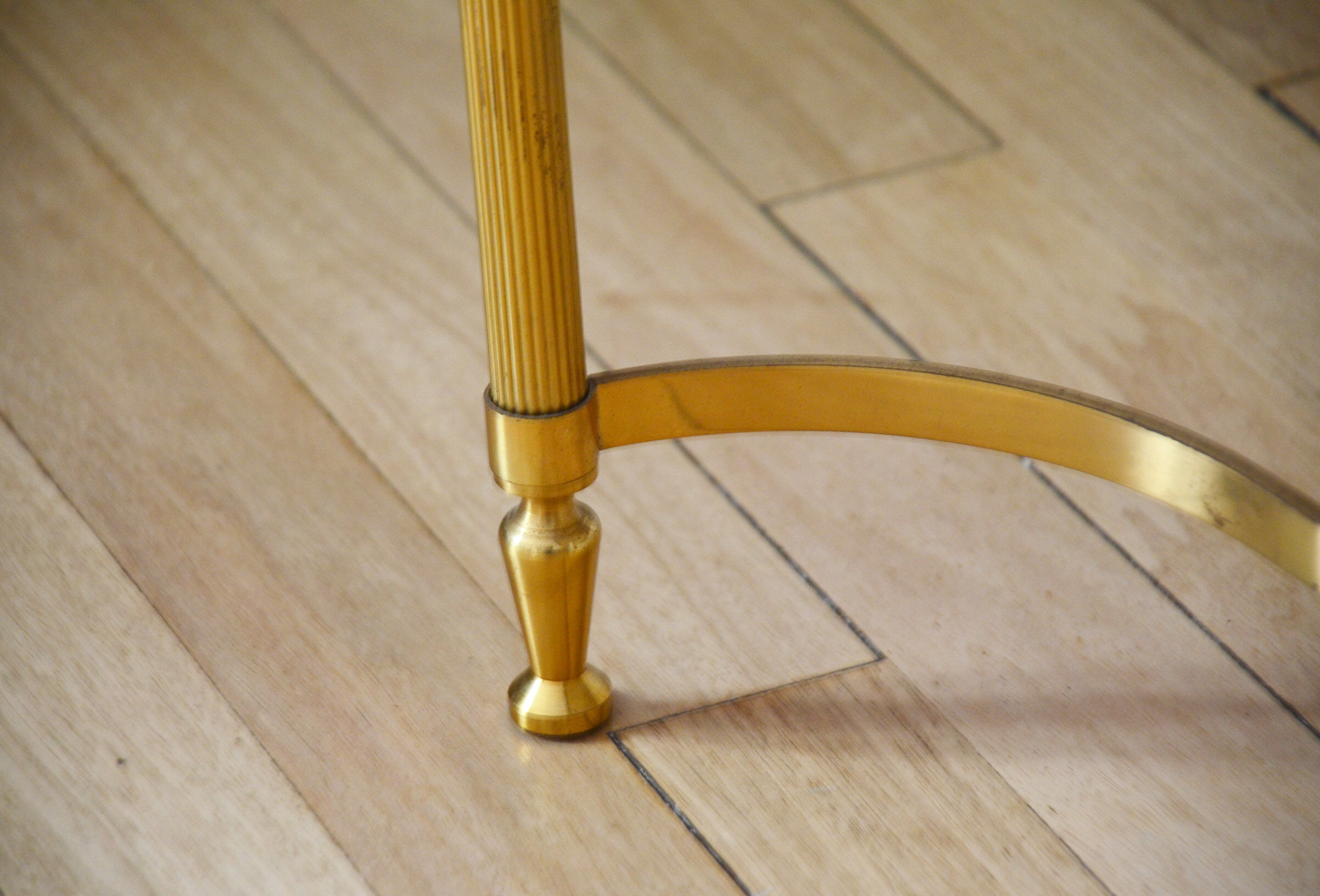 Table low marble brass 60's neoclassical style