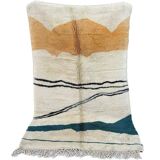 Colorful handmade Berber wool rug