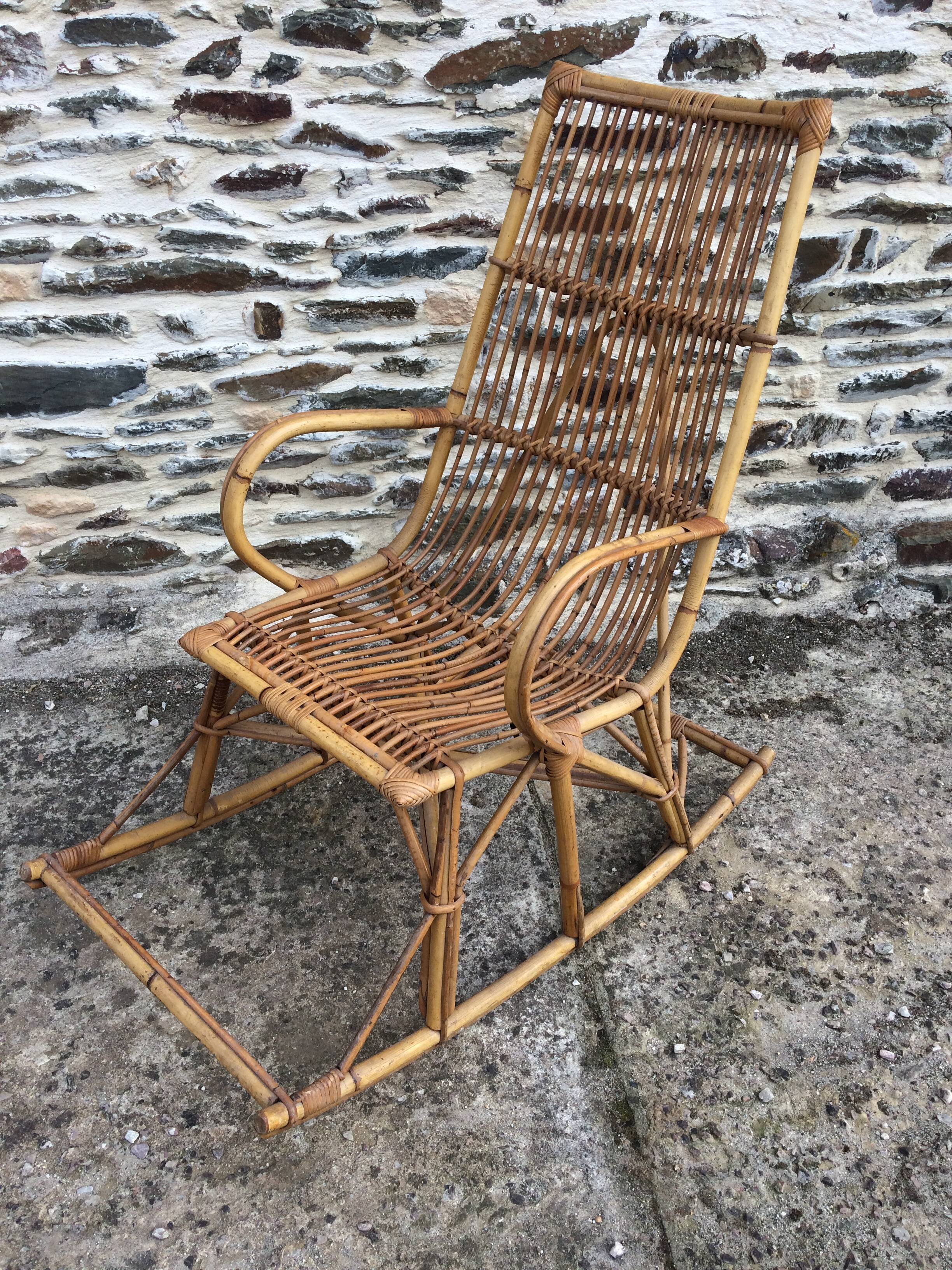 Rattan rocking chair