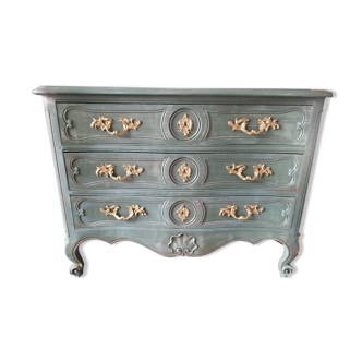 Louis xv style patinated chest of drawers