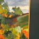 Swedish Oil on Canvas "Autumn Landscape" by Stig Hallblom, Vintage & Framed