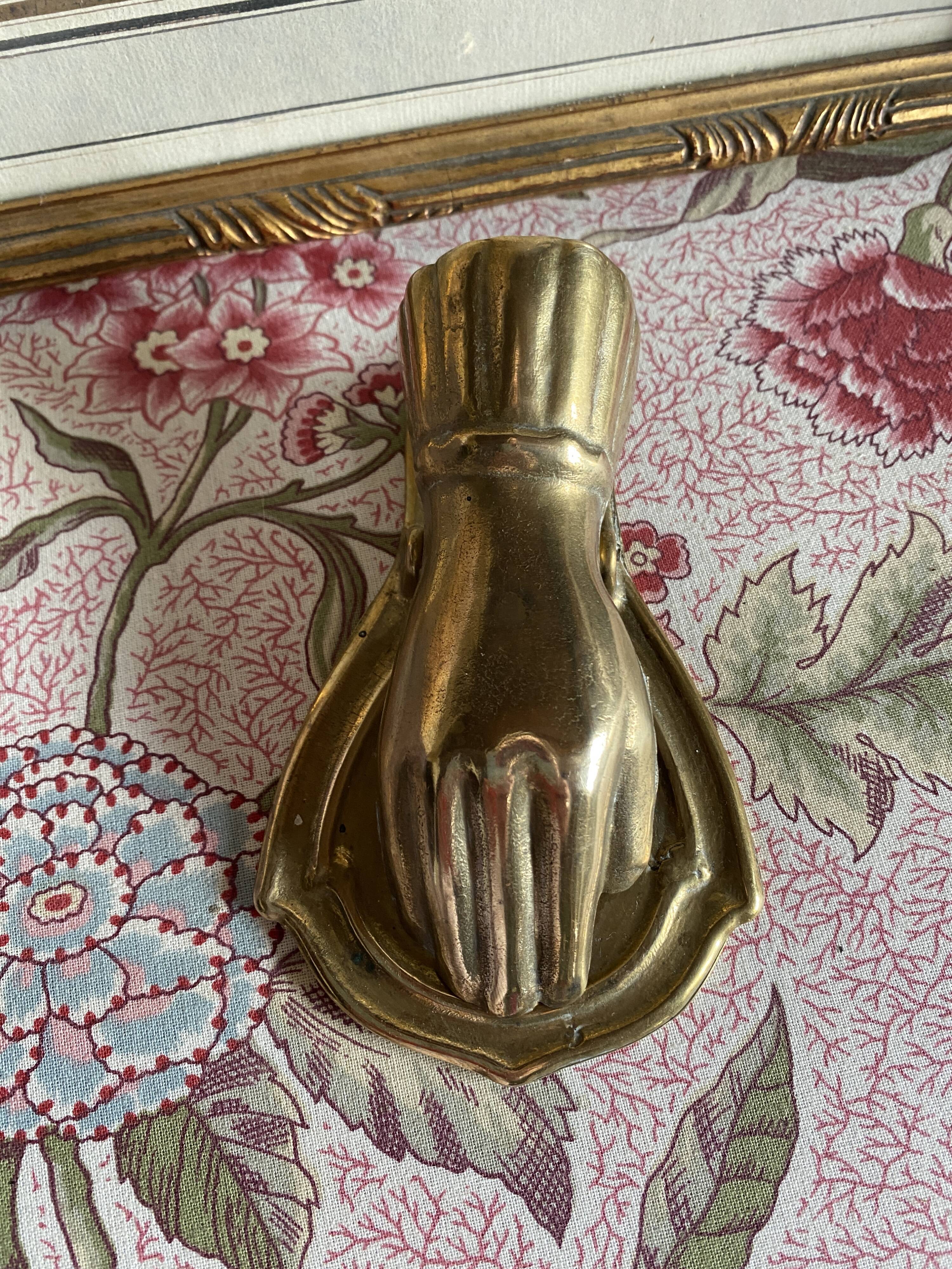 Antique gilded brass mail clip