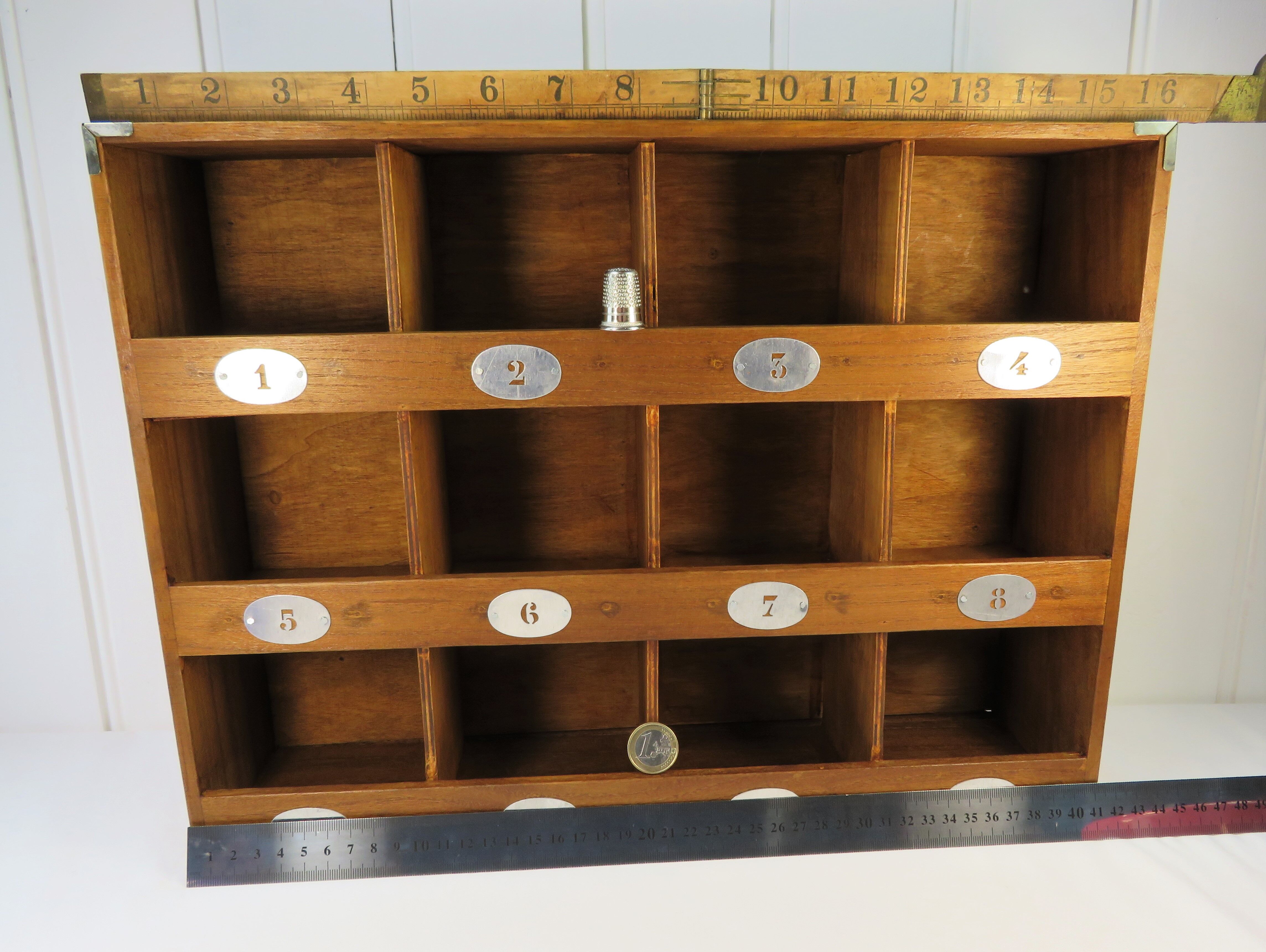 Cabinet with workshop lockers, restored / restyled hotel furniture style
