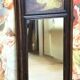 Grand trumeau en bois naturel avec peinture huile sur panneau